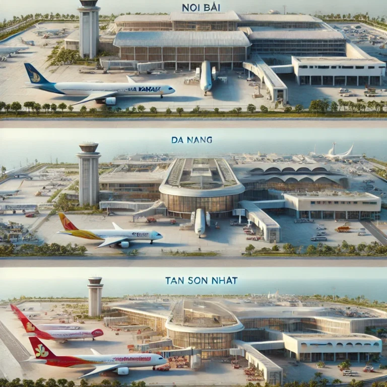 🌏 ベトナムの主要3空港を探索：ノイバイ、タンソンニャット、ダナン ✈️